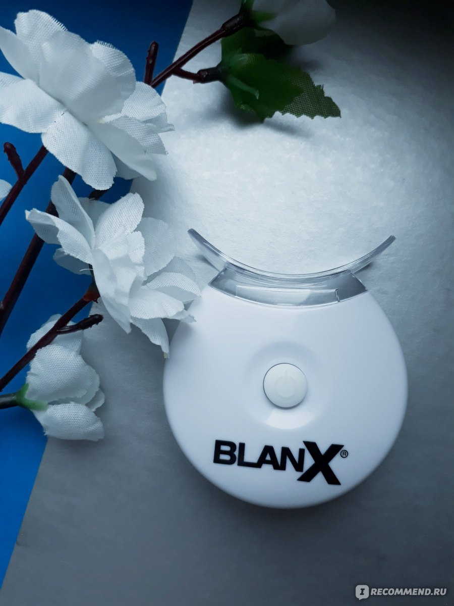 Отбеливание зубов BlanX White Shock Power. Отбеливающая зубная паста с LED каппой