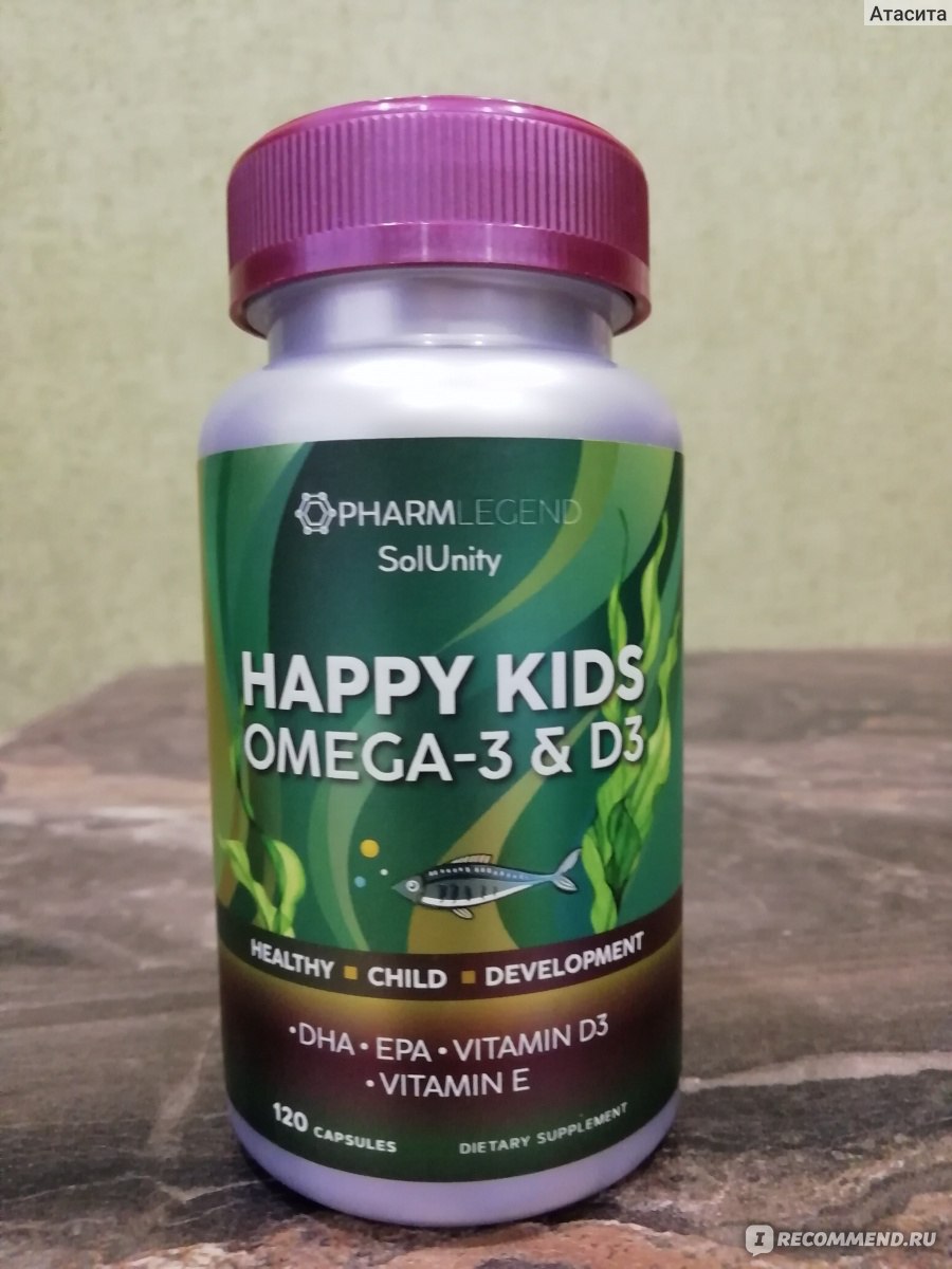 Капсулы Омега 3 PharmLegend Happy Kids omega-3 & D3 - «Полезная и ...