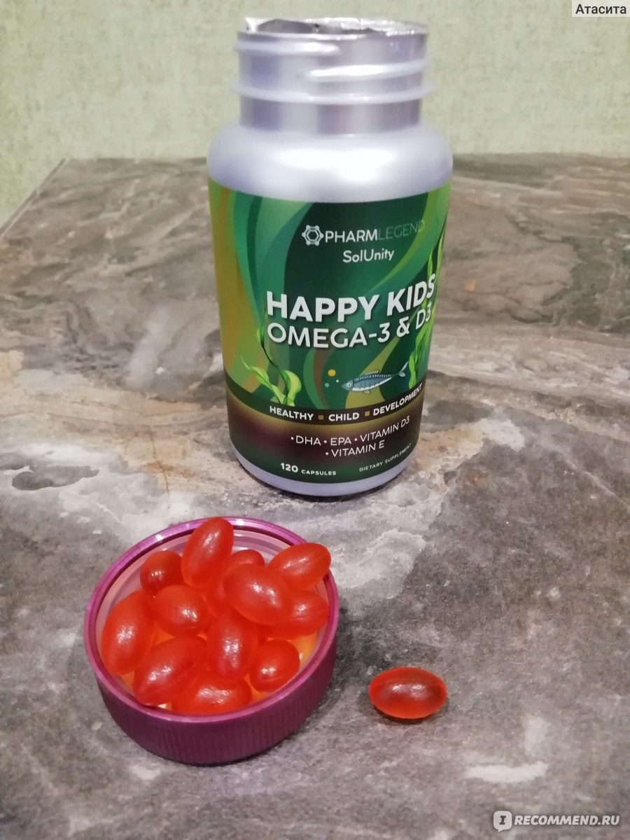 Капсулы Омега 3 PharmLegend Happy Kids omega-3 & D3 - «Полезная и ...