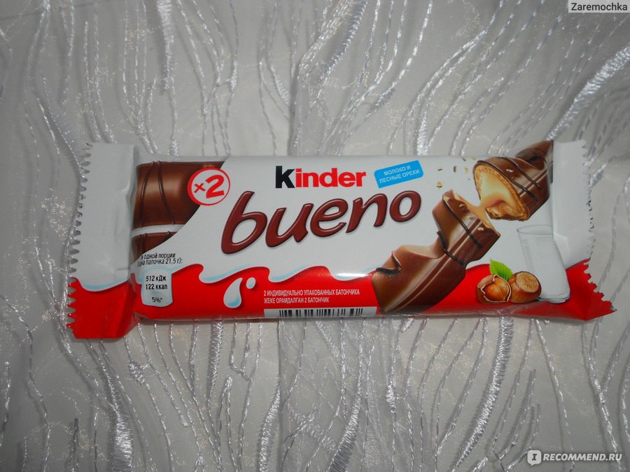 Шоколадку kinder bueno в Молочном шоколаде