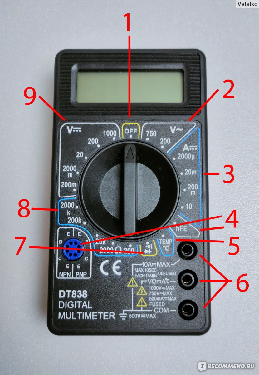 Мультиметр цифровой DT 838 61/10/513 - «Постоянно под рукой у  электрика-любителя. Разбираю детально и показываю в использовании» | отзывы