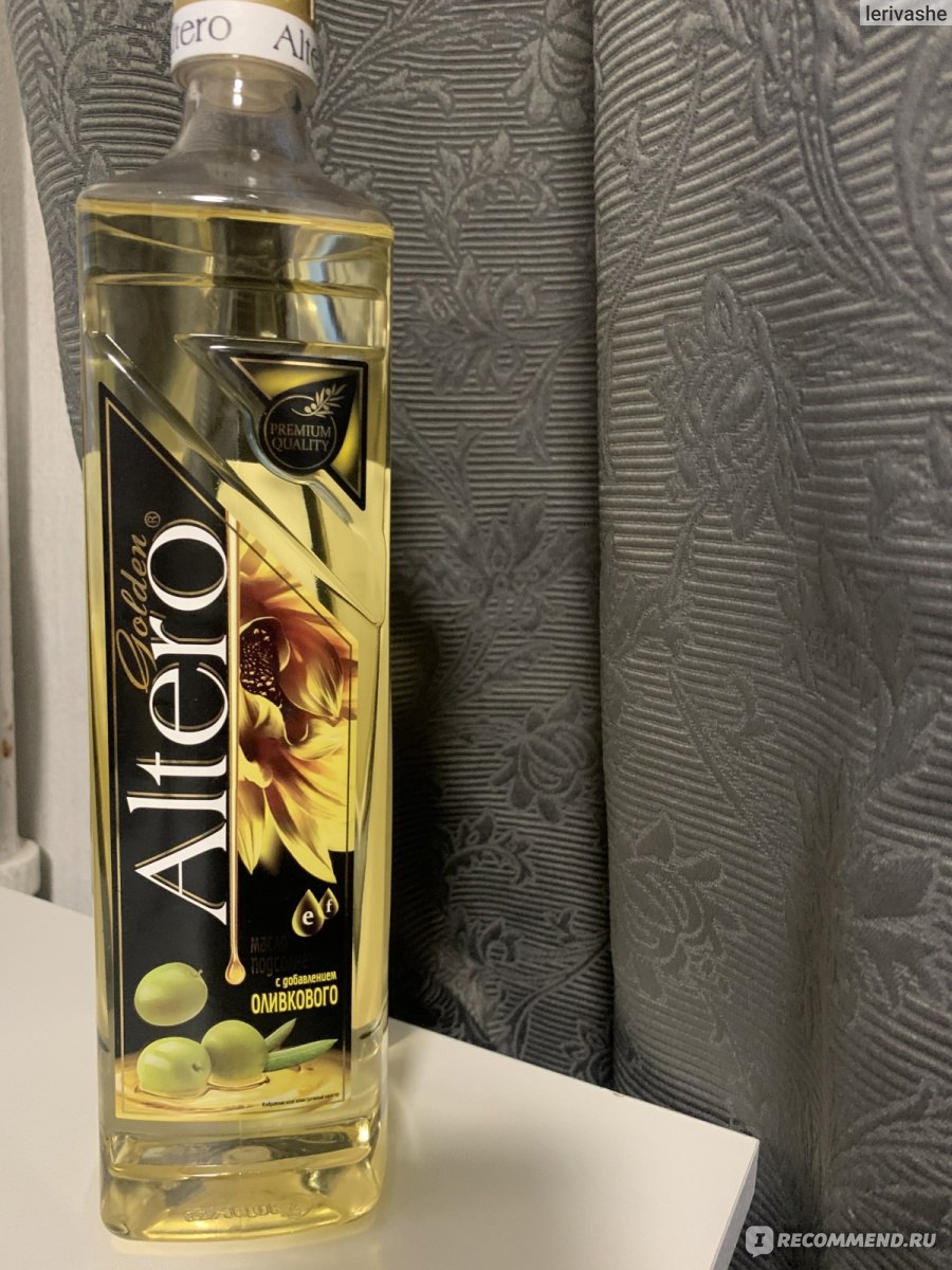 Масло подсолнечное Altero Golden с добавлением оливкового - «Насыщенный ...