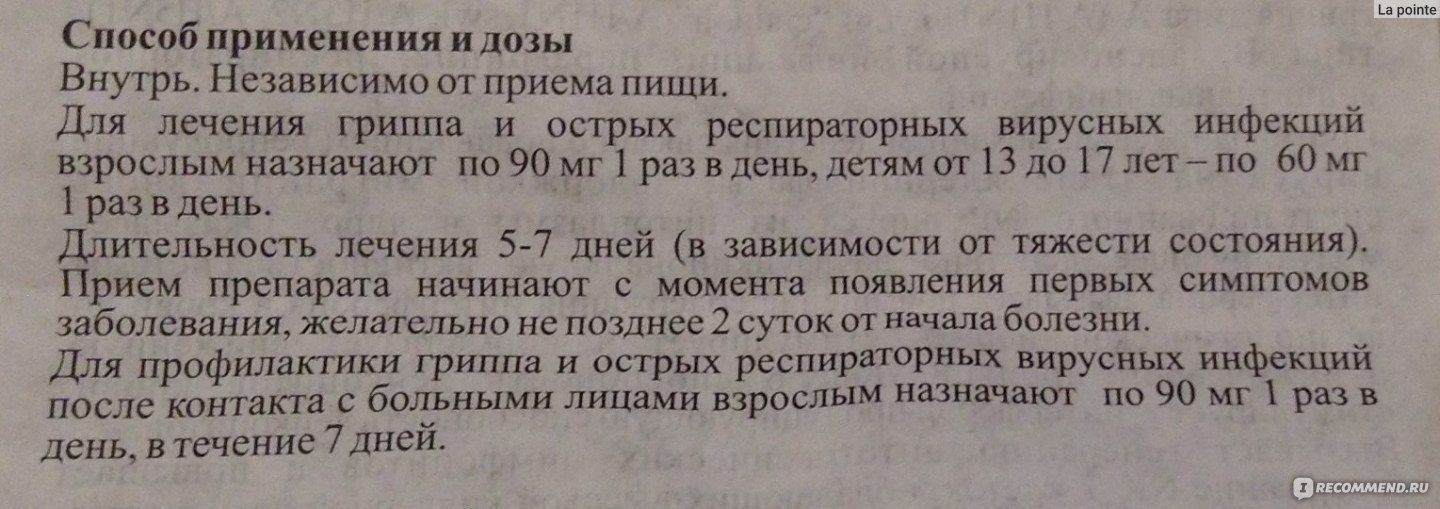 Ингавирин 90 схема приема взрослым