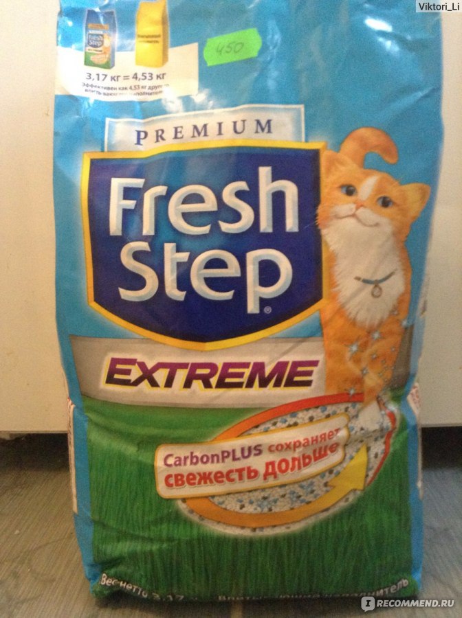 Наполнитель для кошачьего туалета Fresh Step впитывающий с тройным ...