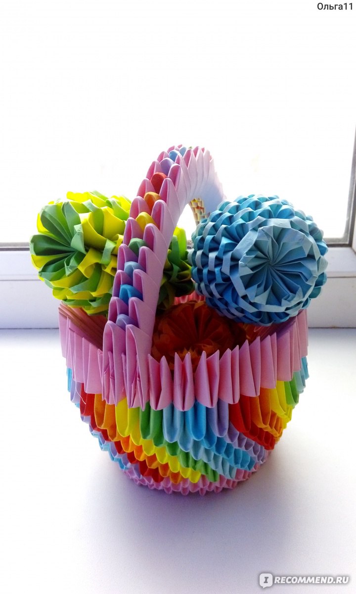 Как изготовить вазу с тюльпанами в технике модульного оригами