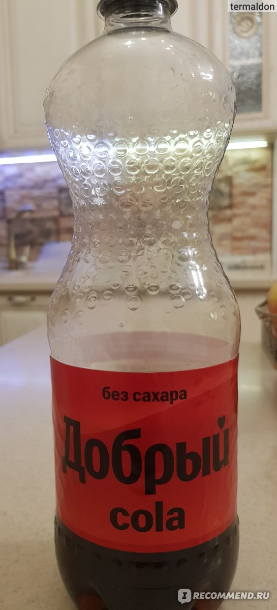 Напиток газированный Добрый Cola без сахара - «Жутко сладкий » | отзывы