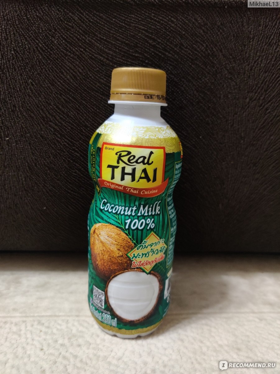 Кокосовое молоко Real Thai Coconut Milk 100 % - «Кокосовое молоко прямиком  из Тайланда - чем оно отличается от того, что продается в России?» | отзывы