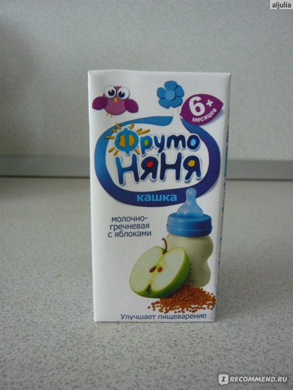 Кашка молочно-гречневая с яблоком Фруто Няня Перед сном - «Вкусно и ...