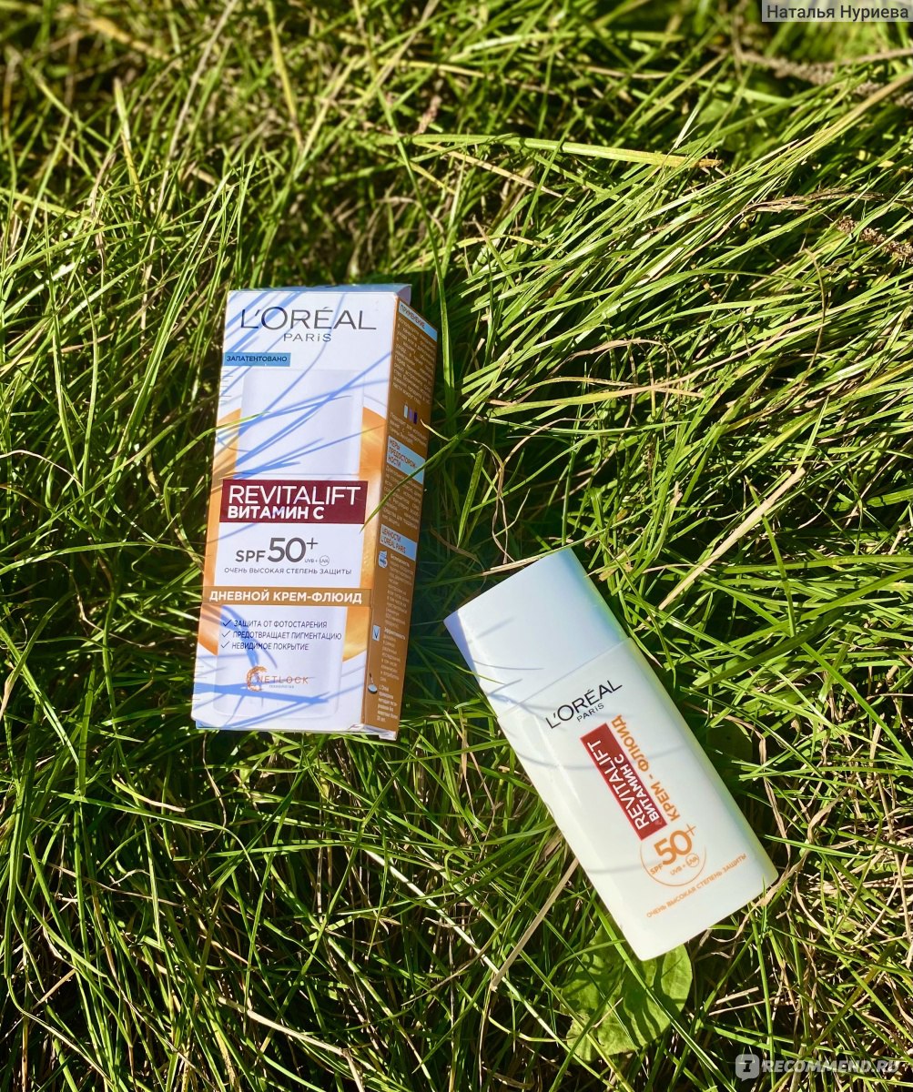 Солнцезащитный крем-флюид L'Oreal Paris Крем-флюид Revitalift Витамин С ...