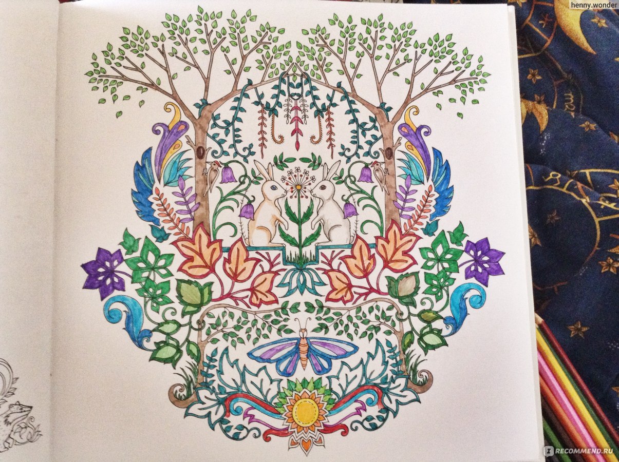 Раскраска Джоанна Басфорд Зачарованный лес