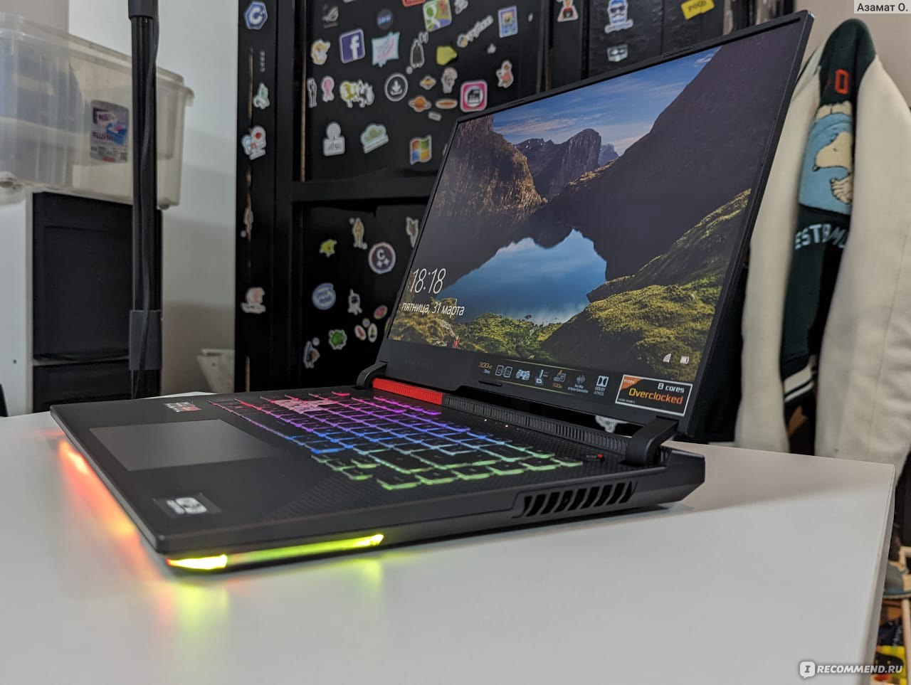 Игровой ноутбук Acer ASUS ROG Strix G15 - «Ноутбук Asus ROG Strix G15  G513QY - мощная начинка в странном дизайне» | отзывы