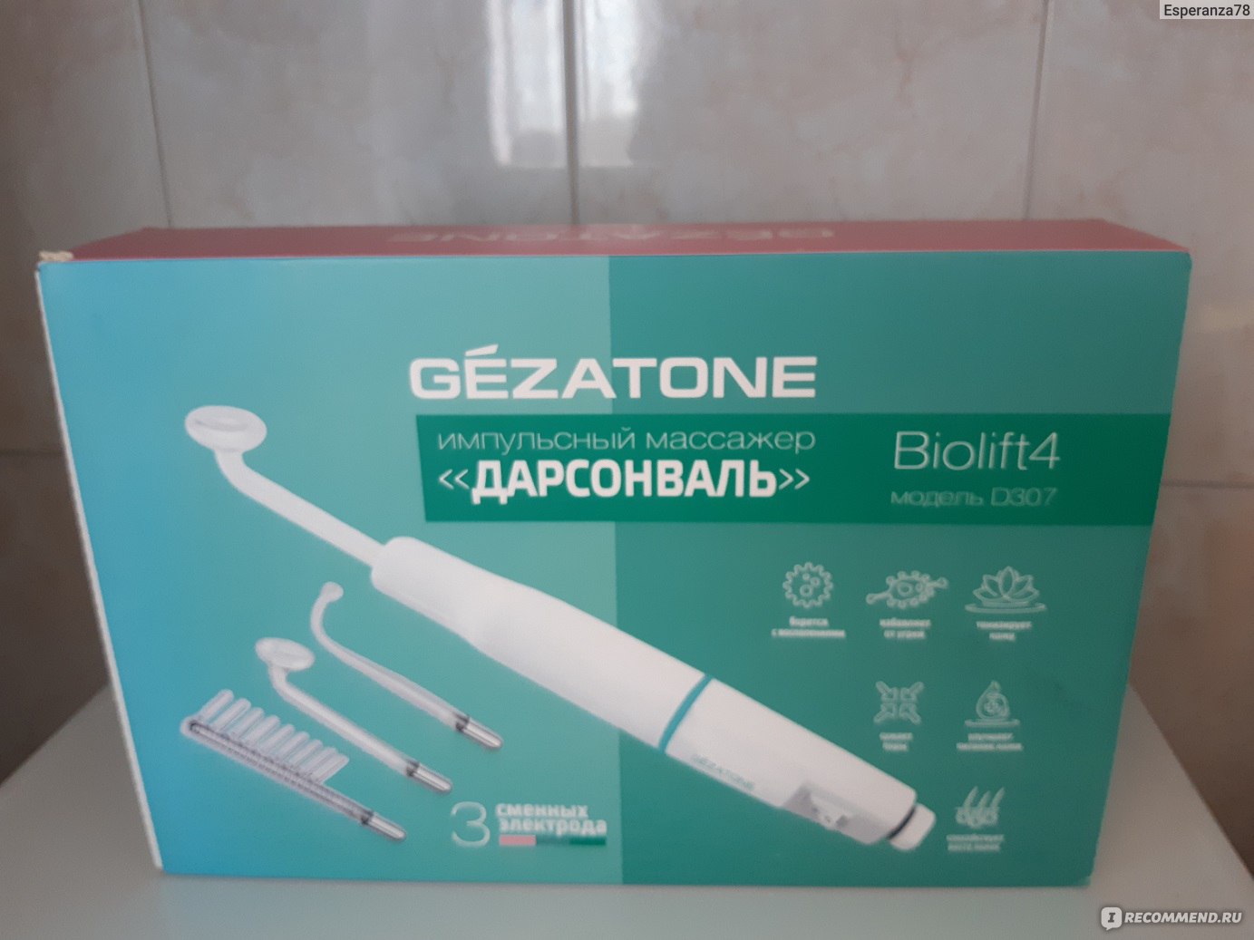Аппарат Дарсонваль Gezatone для лица и волос c 3 насадками Biolift4 ...