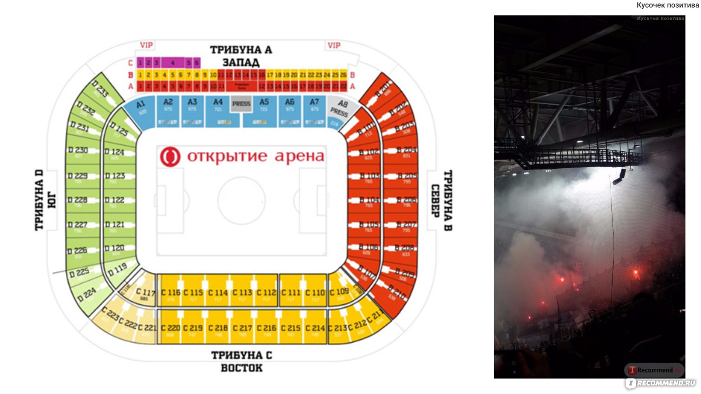 План стадиона открытие арена