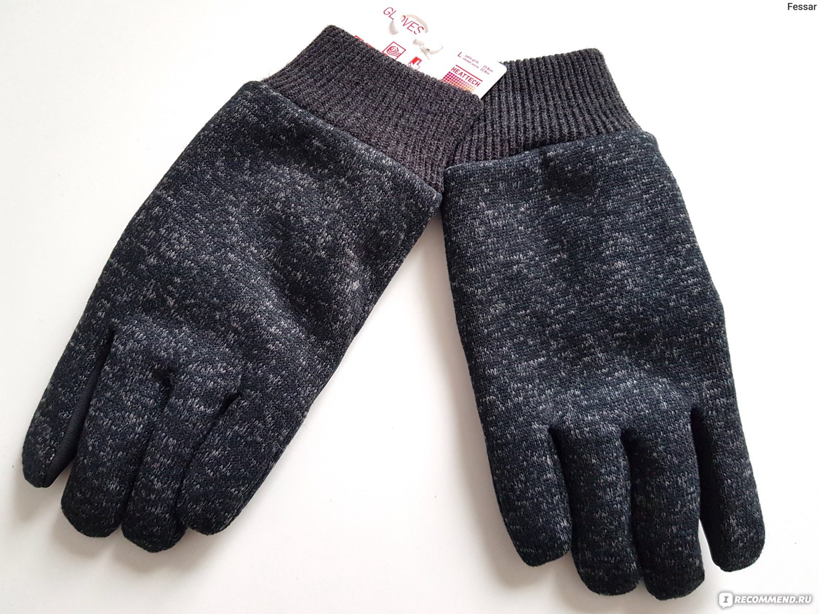 Перчатки мужские Uniqlo Heattech lined knitted fleece gloves - «Мои любимые  перчатки. Тёплые, универсальные, работают с гаджетами в мороз» | отзывы