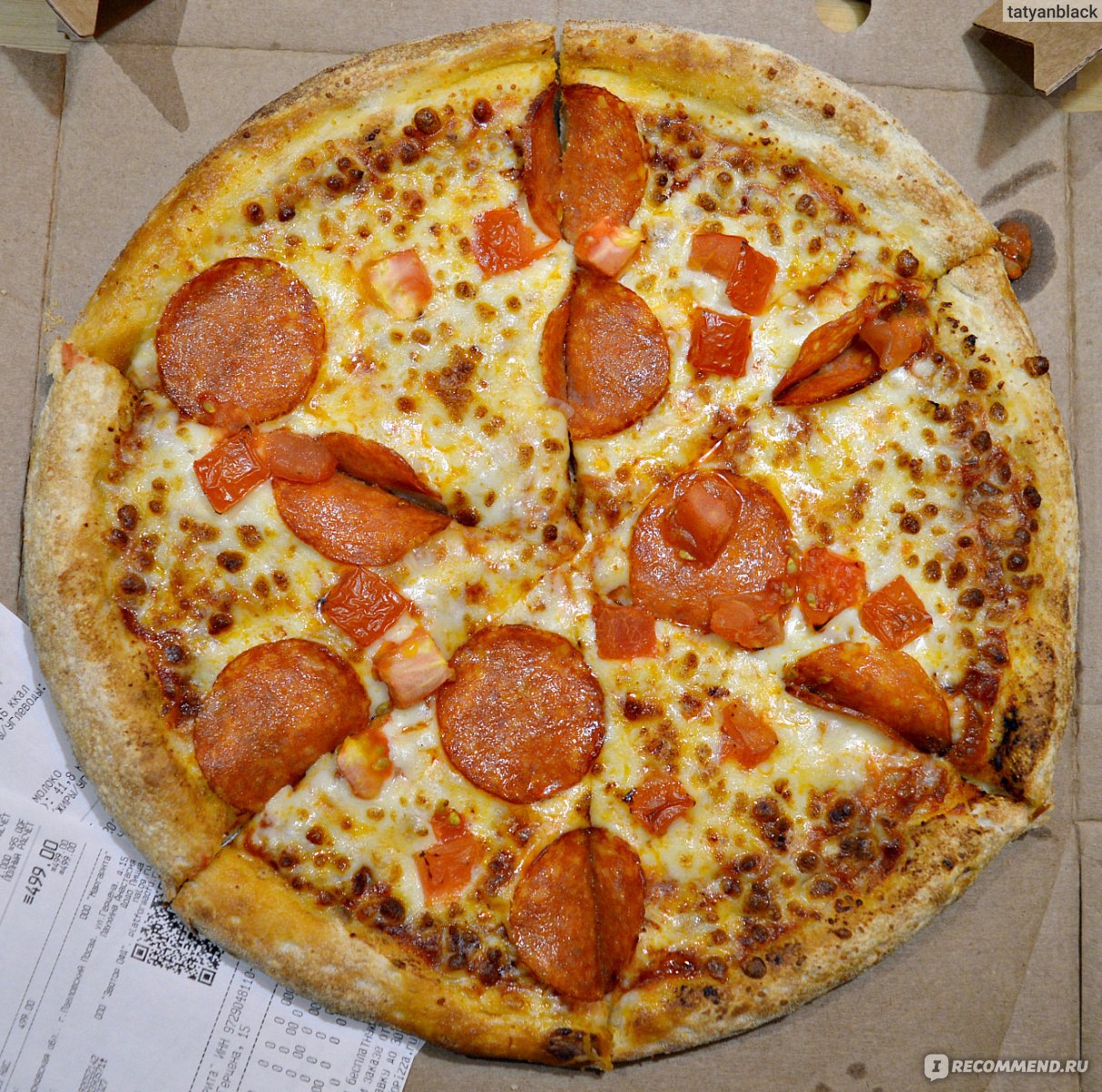 Пицца Додо отзыв на Пепперони Фреш с томатами