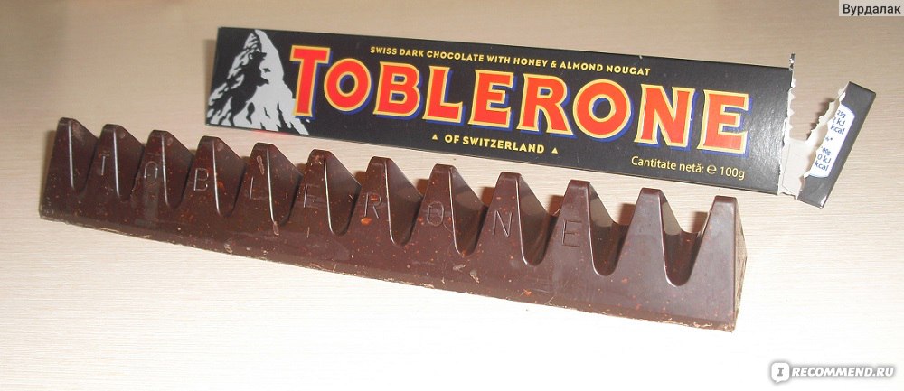 Toblerone шоколад Горький