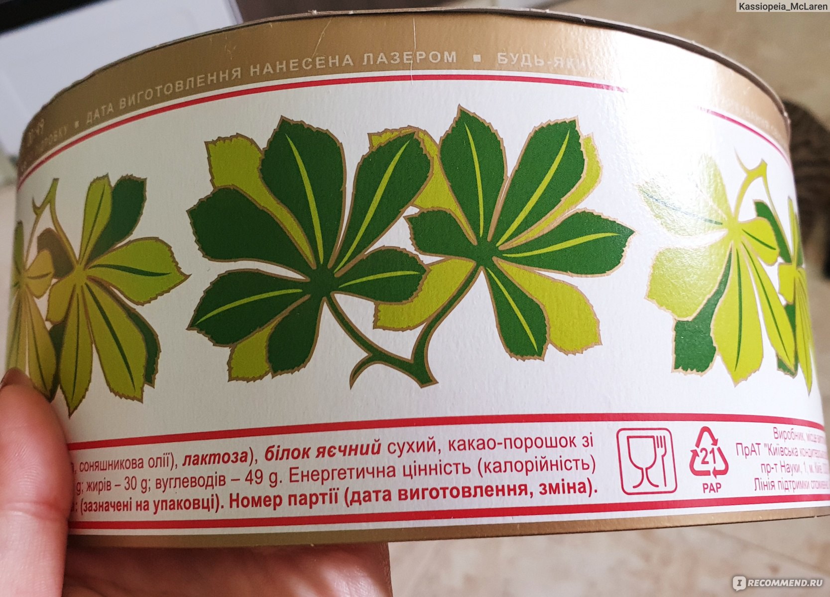 Киевский торт упаковка СССР