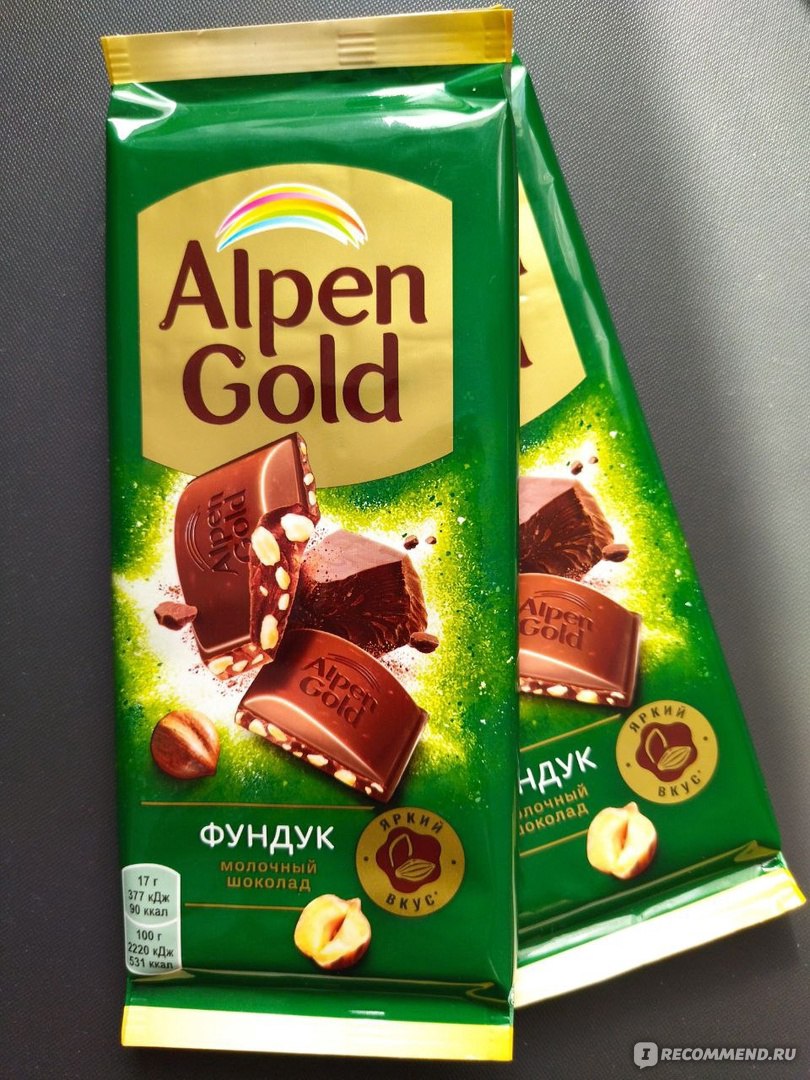 Шоколад Alpen Gold Молочный с фундуком - «Сочетает в себе все то, что я  люблю» | отзывы