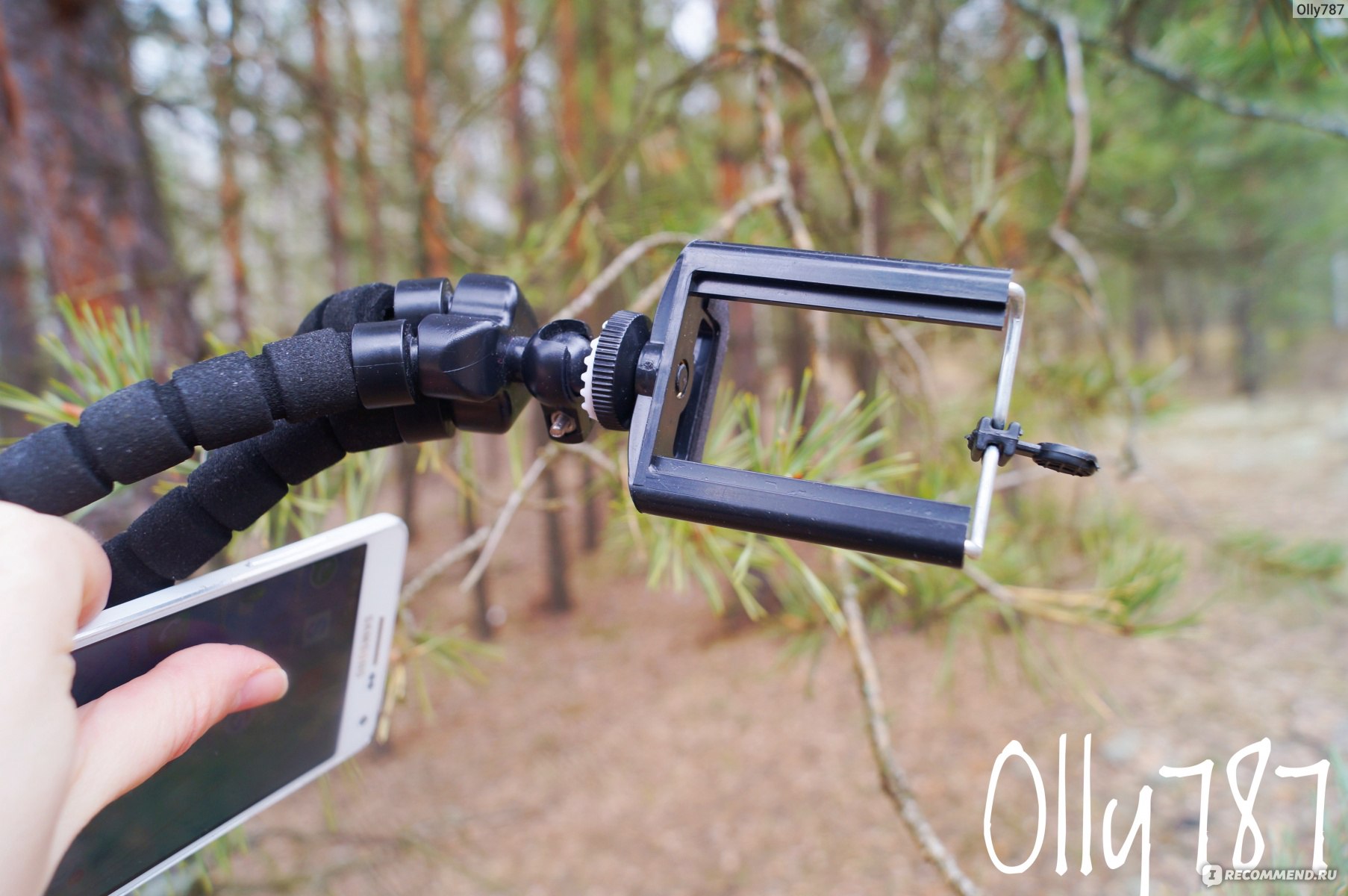 Штатив Aliexpress (Алиэкспресс) для телефонов и фотоаппаратов Mini-Portable-Octopus-Flexible-Tripod-Holder-Mount-Stand-For-Camera-Mobile-Phone  - «Теперь я могу прикрепить телефон хоть к дереву и снимать..снимать  ..снимать! ) Супер помощник для отличных ...