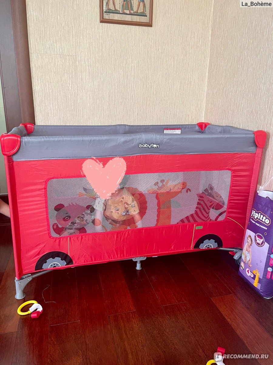 Манеж-кровать Babyton Red bus отзывы