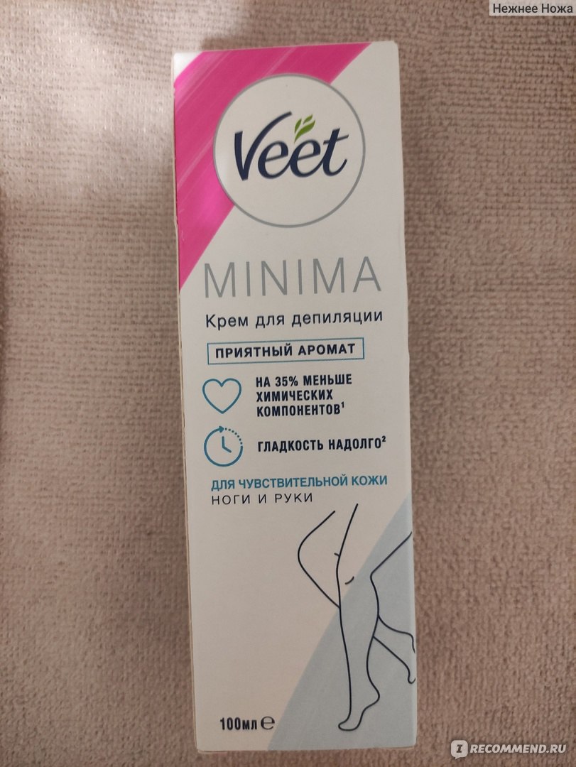 Крем для депиляции Veet minima Для чувствительной кожи Руки и ноги -  «Хороший крем, удаляет все нежелательные волосы, рекомендую» | отзывы