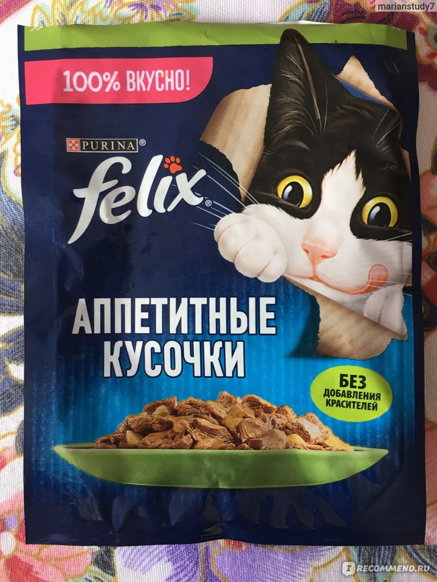 Корм для кошек FELIX Аппетитные кусочки с кроликом в желе - «Отзыв на  влажный корм FELIX Аппетитные кусочки со вкусом кролика в желе» | отзывы