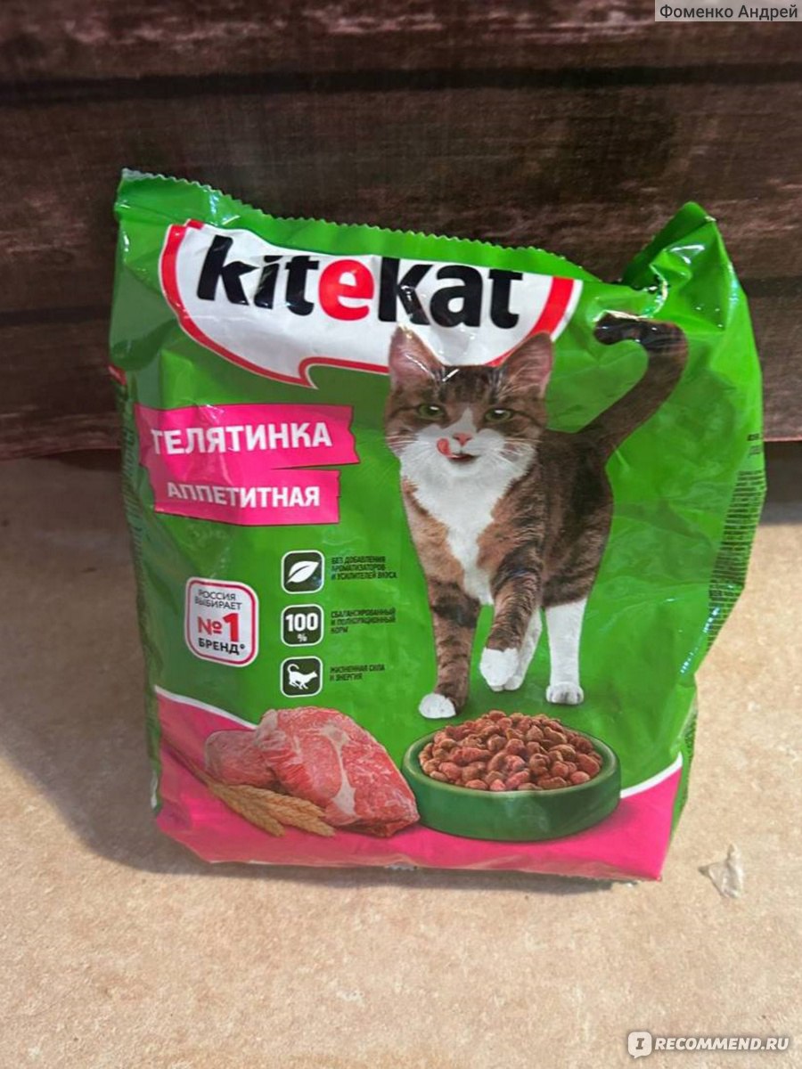 Корм для кошек Kitekat Сухой Телятина аппетитная - «Корм меня устраивает» |  отзывы