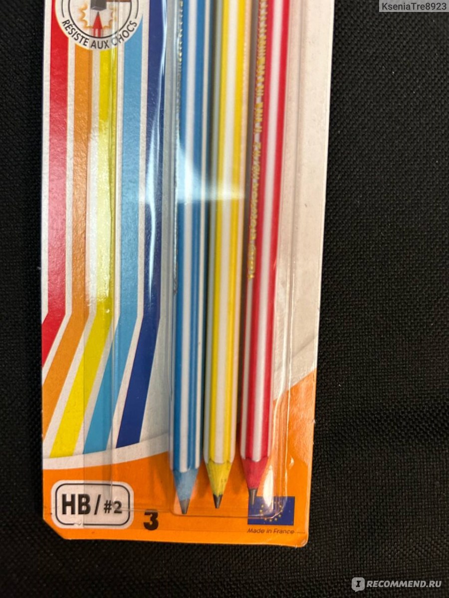 Карандаши простые BIC Evolution Stripes - «Хороший карандаш в школу  ребенку» | отзывы