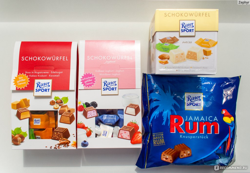 Ritter Sport шоколад ассорти