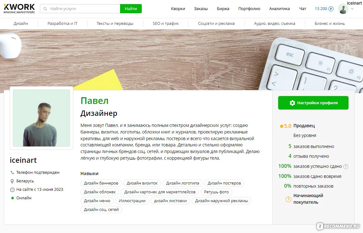 Сайт Kwork.ru - «Работа с KWORK оказалась полностью положительным опытом!»  | отзывы