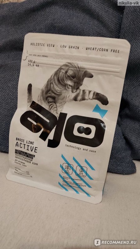 Корм для кошек AJO ACTIVE СУХОЙ ПОЛНОРАЦИОННЫЙ ДЛЯ ВЗРОСЛЫХ АКТИВНЫХ ...