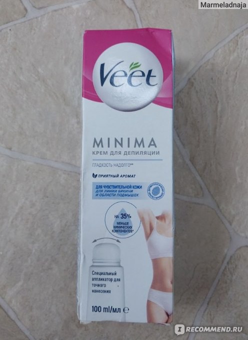 Крем Veet MINIMA для депиляции для чувствительной кожи для линии бикини ...