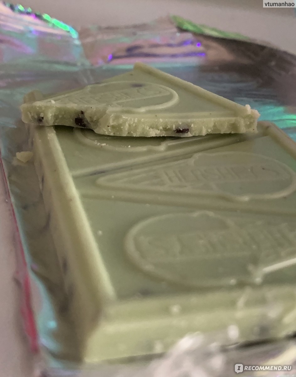 Белый шоколад Hershey's Cookies'n'Mint - «Мятная шоколадка🍃» | отзывы