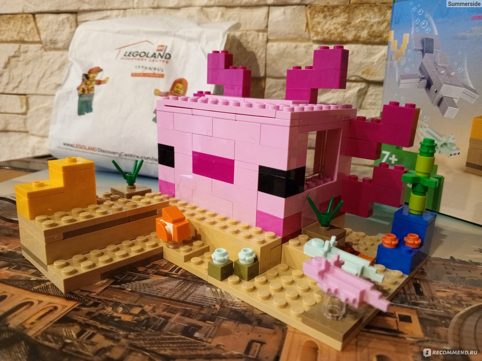 Lego Minecraft The Axolotl House 21247 - «Для любителей Майнкрафт🟪🟥🟩Новинка-  качественный, яркий конструктор 