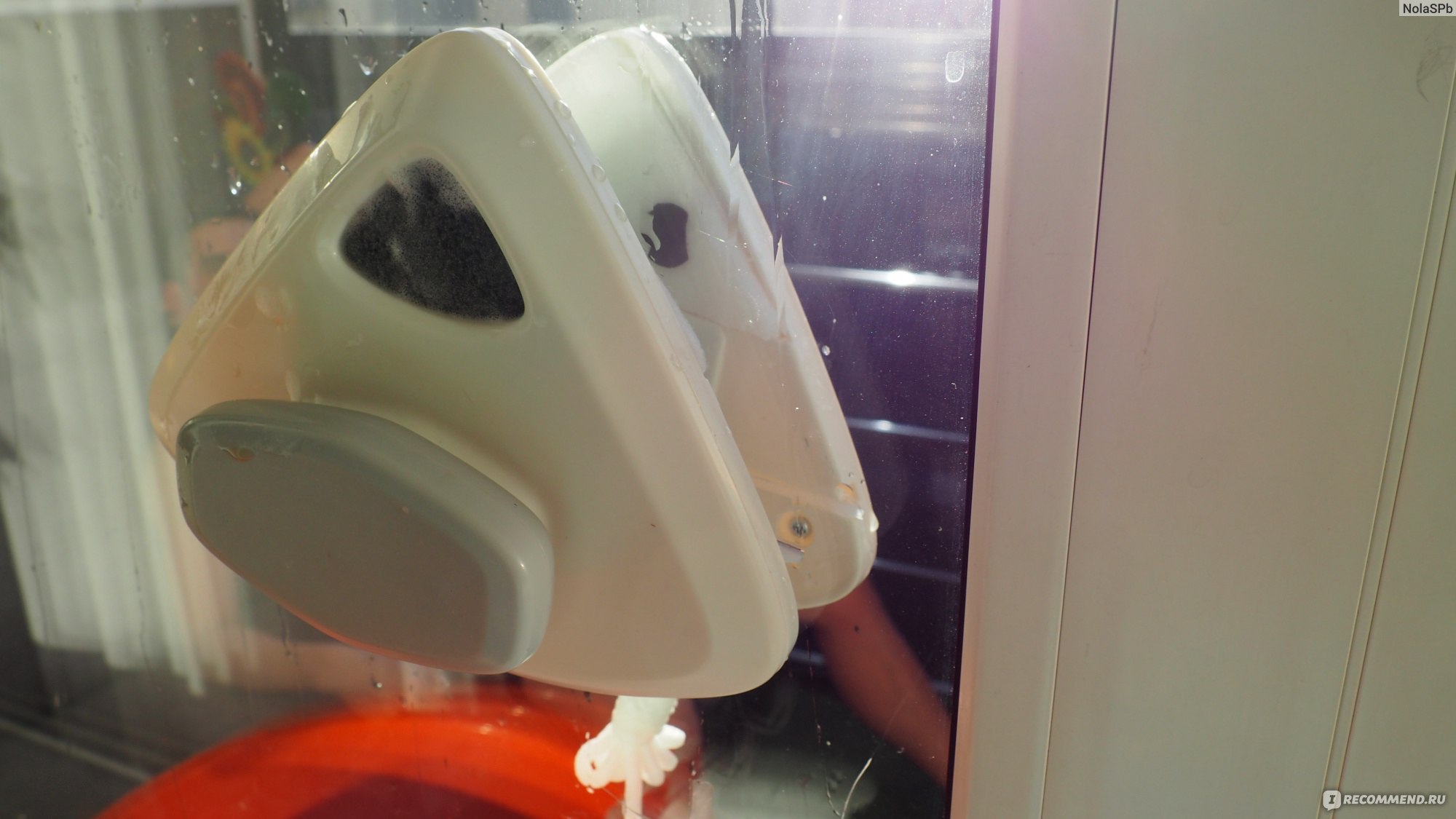 Магнитная щетка для мытья окон Anhichef двухсторонняя фото