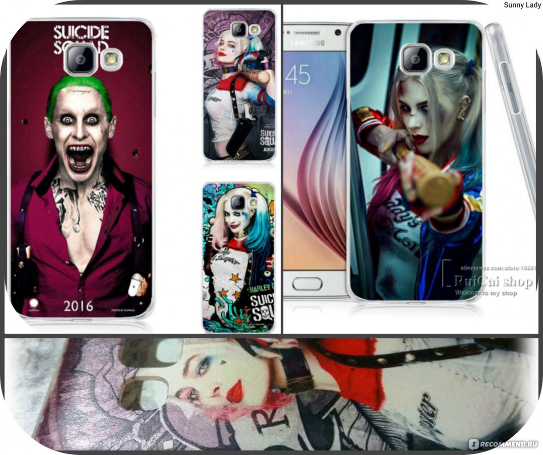 Бампер Aliexpress Hot!Jared Leto Joker Margot Robbie Harley Quinn Suicide  Squad DC Comics Cases For Samsung A3 A5 A7 J1 J5 J7 2015 2016 Back Cover -  «Несравненная Харли Квин на мобилке