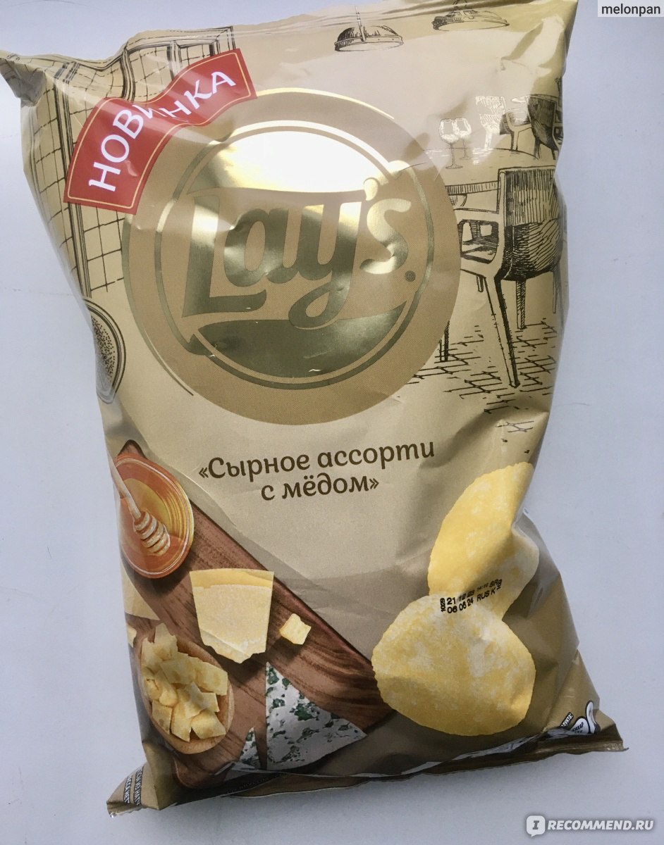 Чипсы картофельные Lays со вкусом «Сырное ассорти с мёдом» - «Сырная  новинка от Lays🧀🍯» | отзывы