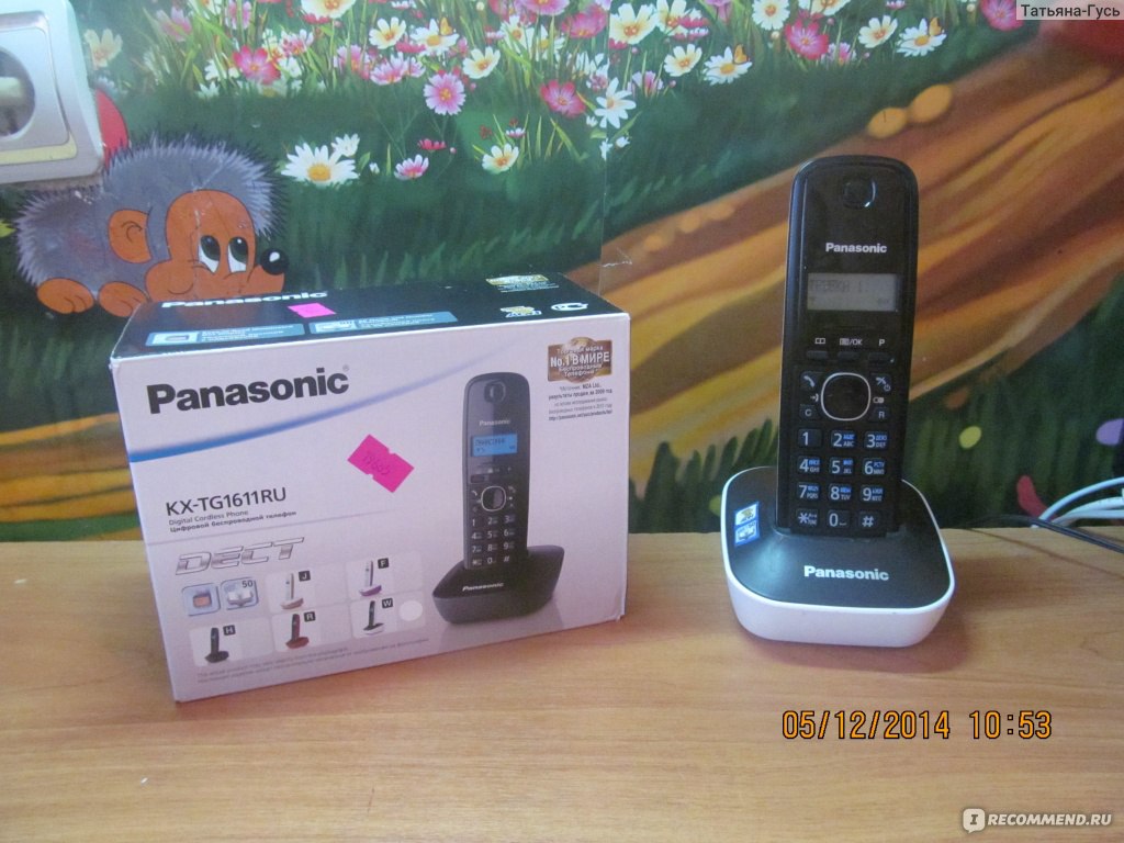 Panasonic KX-TG1611RU - «Отзыв на радиотелефон. Хороший телефон. Много  плюсов, но есть слабое место. Много ФОТО и подробности в отзыве.» | отзывы