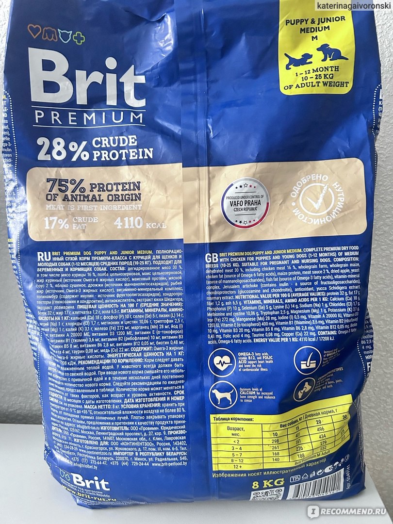 Brit premium by nature best sale junior m 15 kg