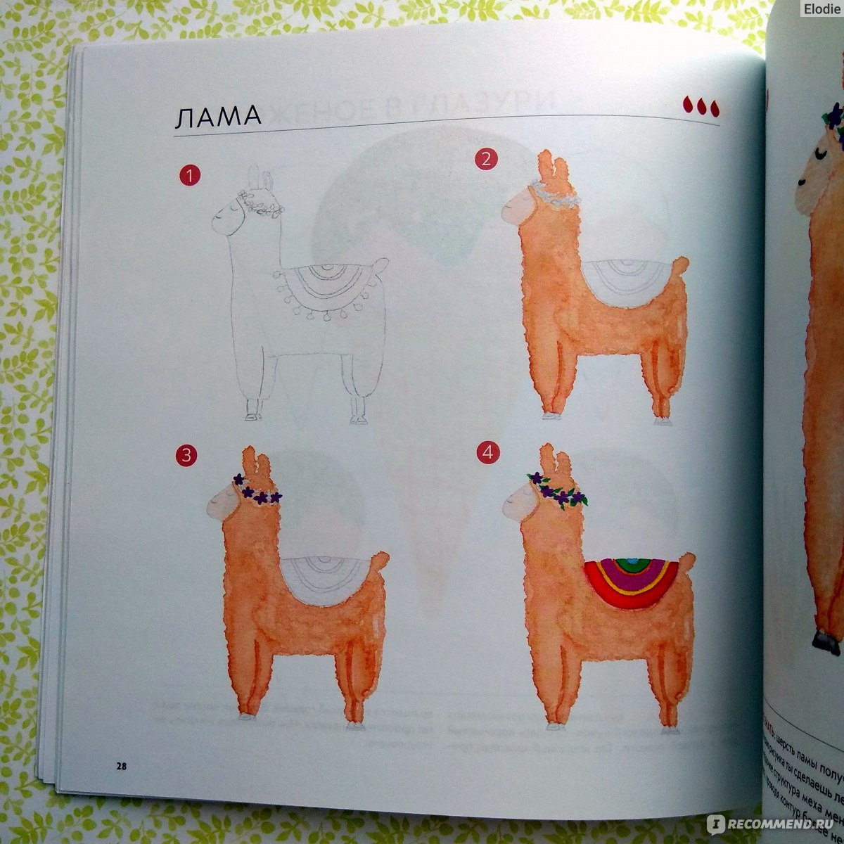 Рисование для детей лама