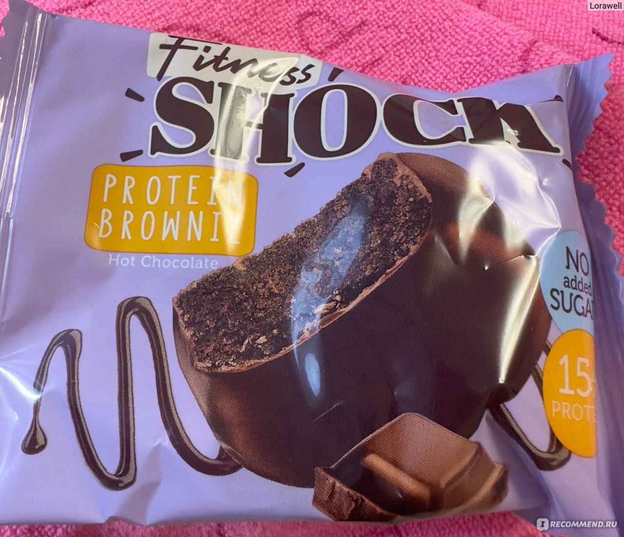 Протеиновое печенье Fitness Shock Brownie hot chocolate - «Шоколадно ...