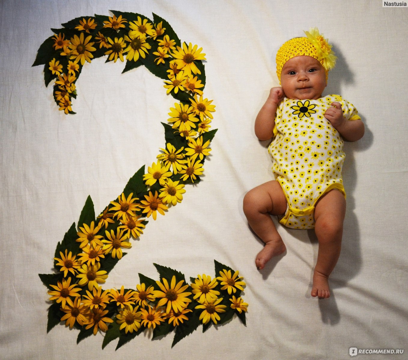 Фото ребенка с цифрой по месяцам