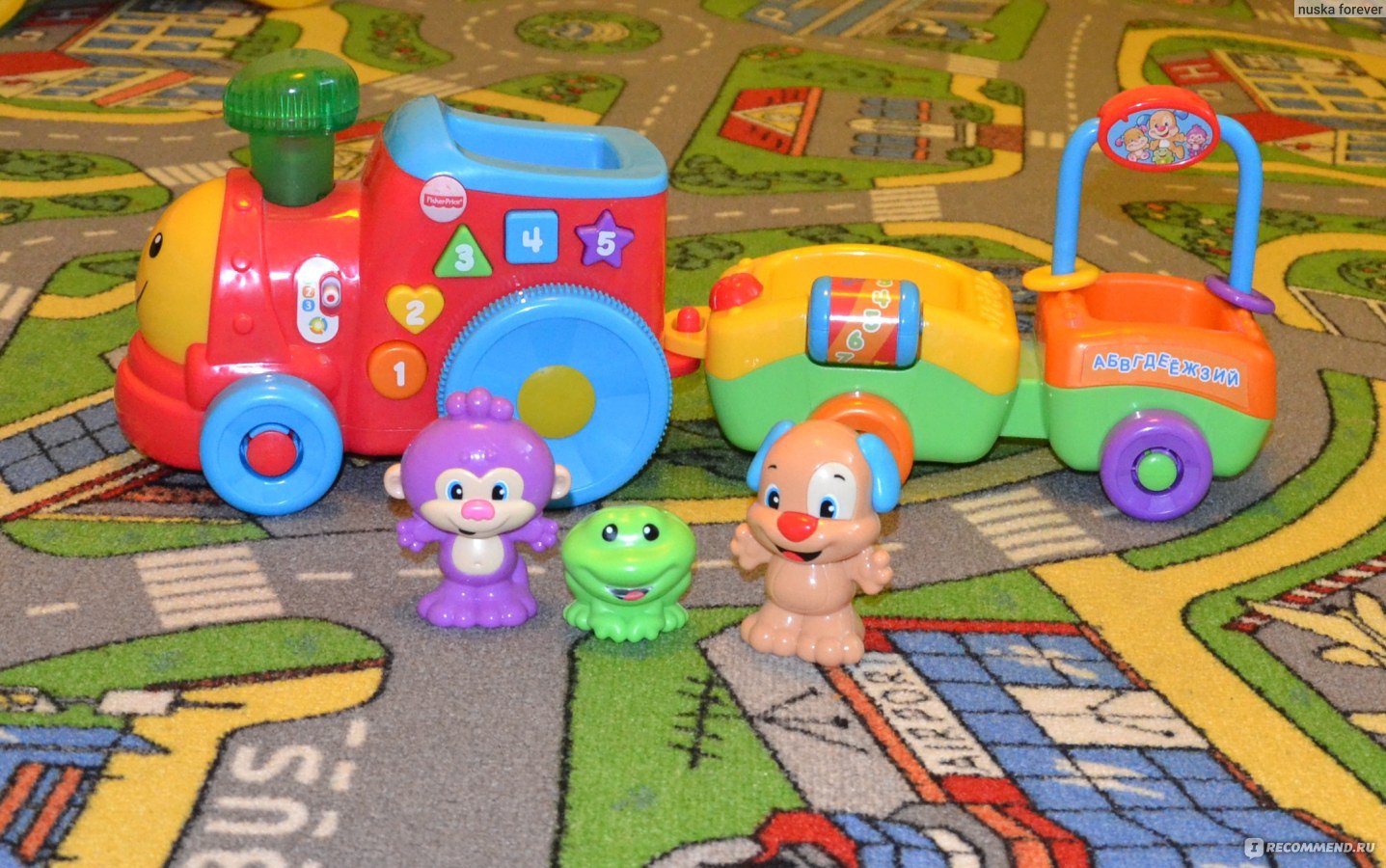 Fisher-Price Паровозик ученого щенка - «Знаете почему эта игрушка подойдет  для детей от 6 месяцев?» | отзывы