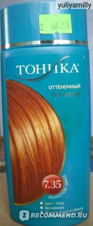 Тоника оттеночный бальзам для волос 7 35 золотой орех