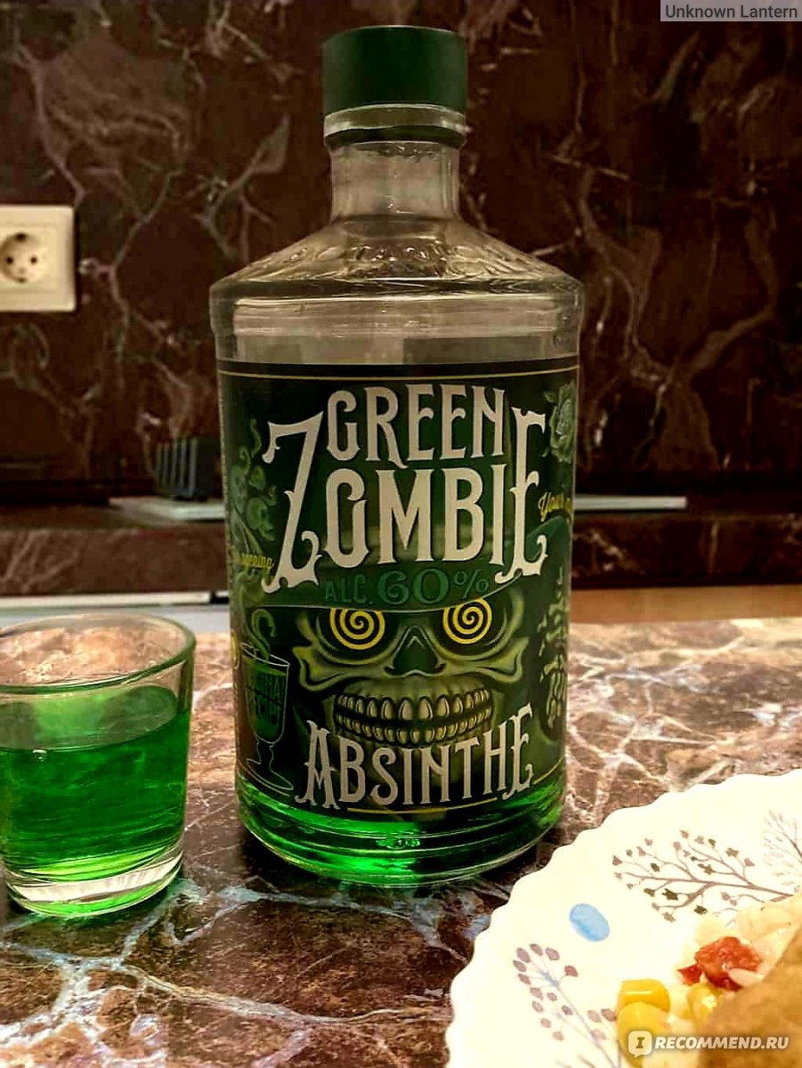 Абсент Green Zombie Alc. 60% - «Чудесный травяной напиток абсент Грин  Зомби.» | отзывы