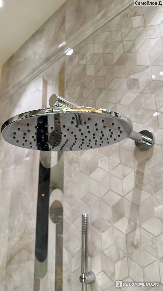 Душевая лейка Ole Kerama Marazzi "тропический дождь" с кронштейном ...