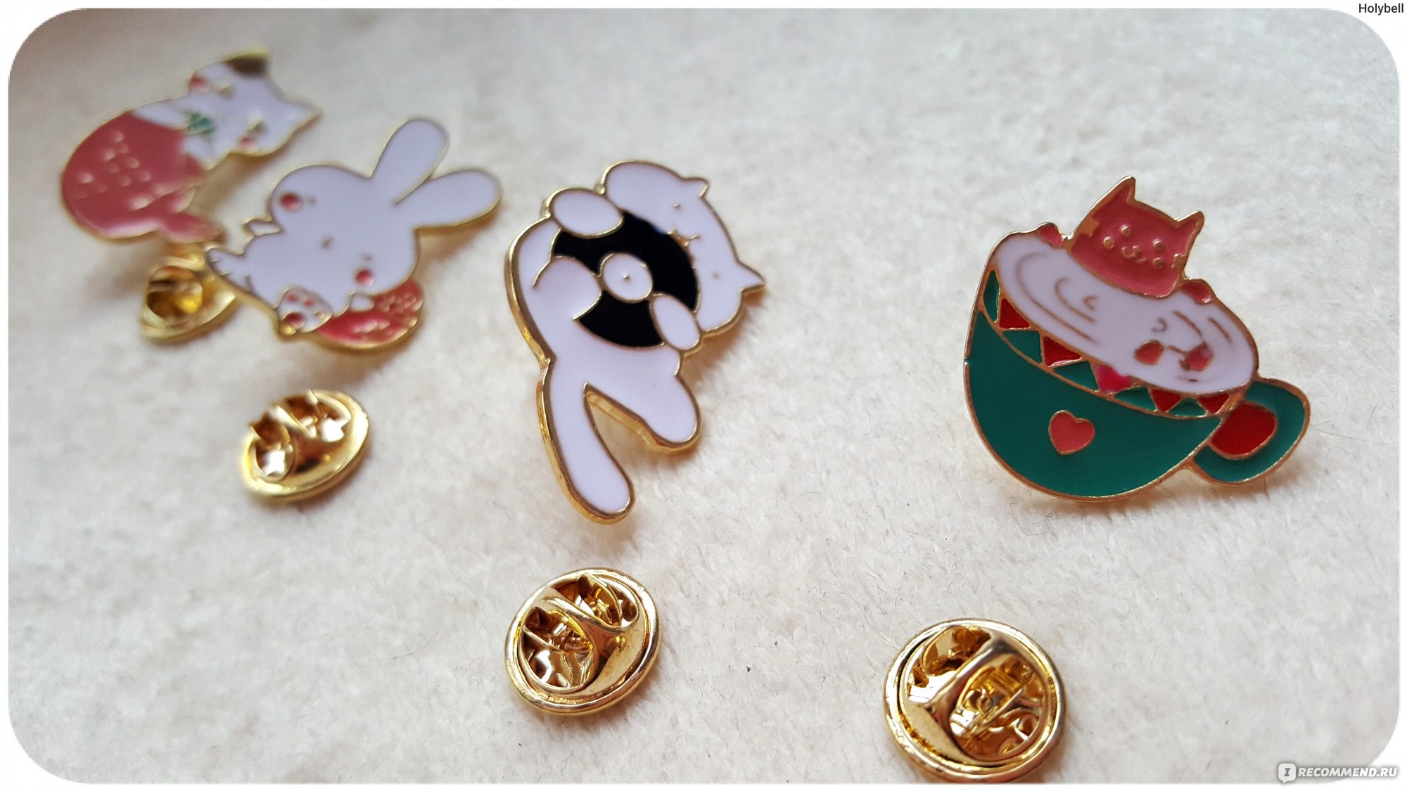 Брошь-значок Aliexpress 4pcs/set Enamel pins set Cup cat music cat mermaid  cat pink rabbit brooches Hard enamel badge Gift ideas - «Что такое ПИНЫ?💮Как  крепить такие значки?💮Остаются ли следы после них?» |