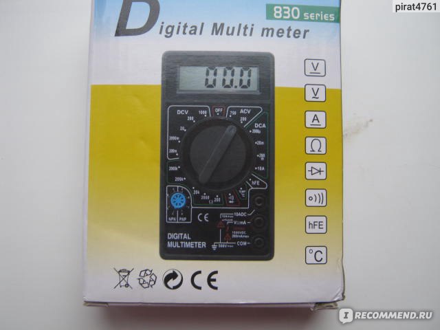 Мультиметр цифровой Digits  LCD  DT-830D  фото