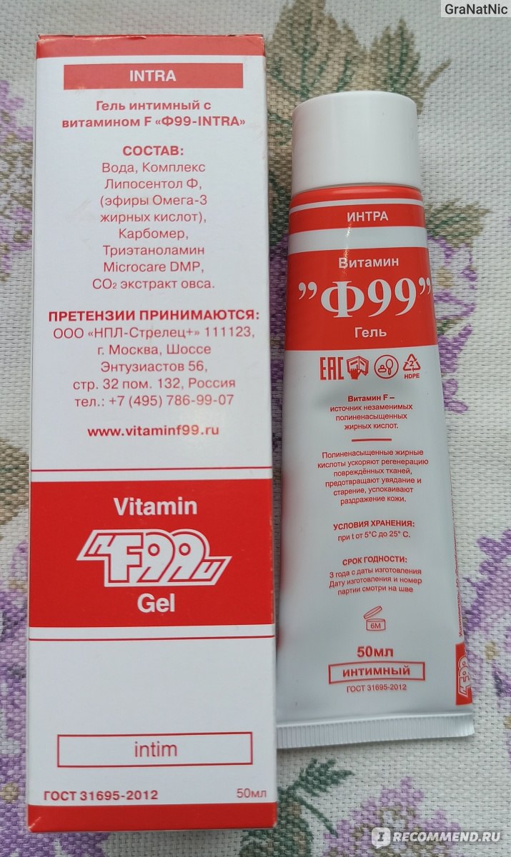 Гель для интимной гигиены RealCosmetics Гель интимный с витамином F ...
