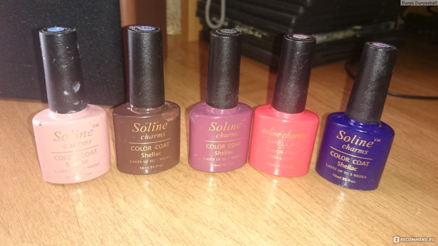 Гель-лак для ногтей Soline Charms Shellac - «Одна из немногих фирм  заслужившее мое доверие! 5 невероятных цветов! Очеень много фото!=)» |  отзывы